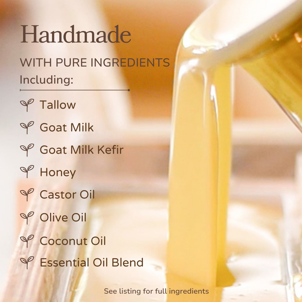 Citrus Cedarwood Handmade Tallow and Goat Milk Soap Bar