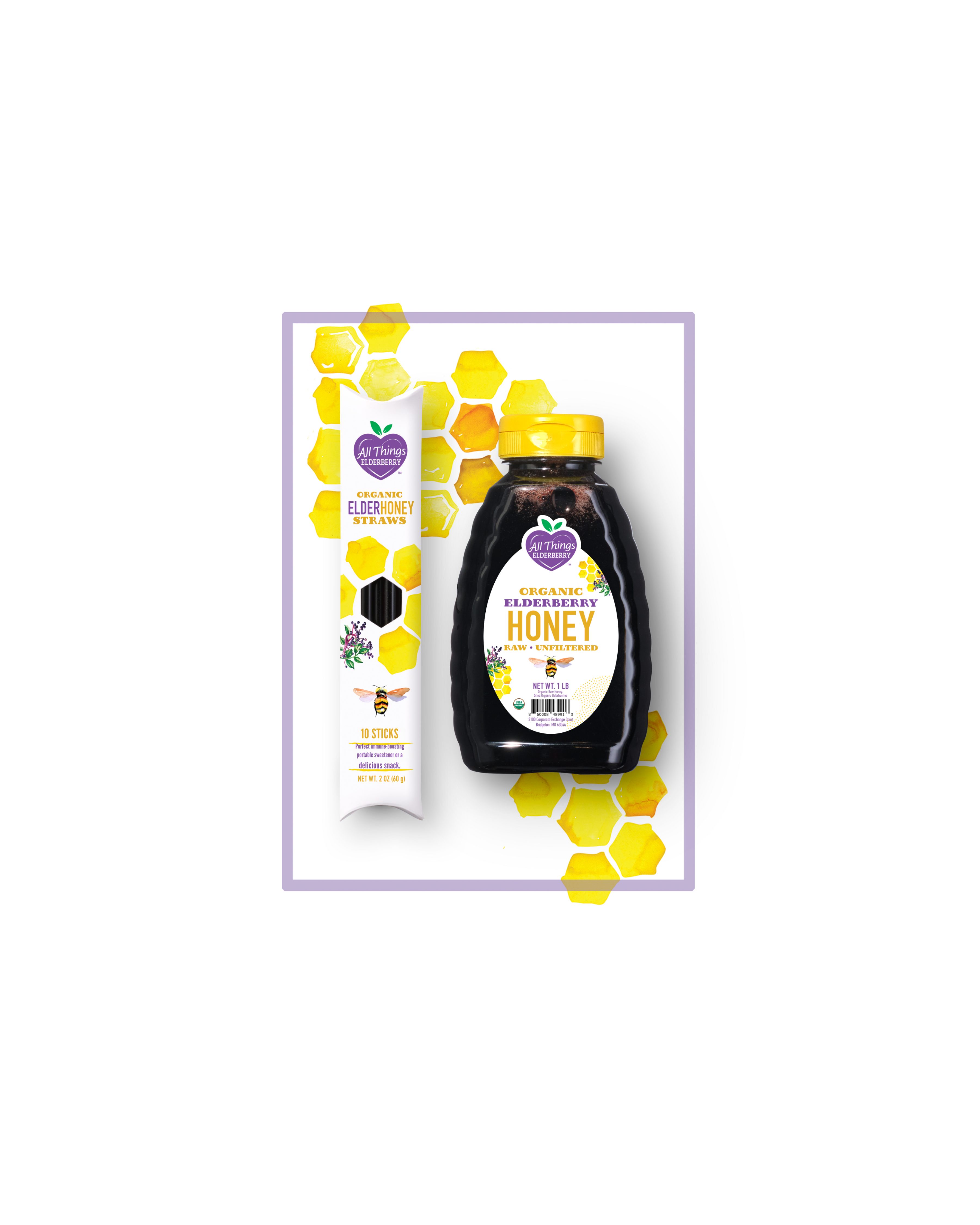 Elderberry Infused Honey Jar