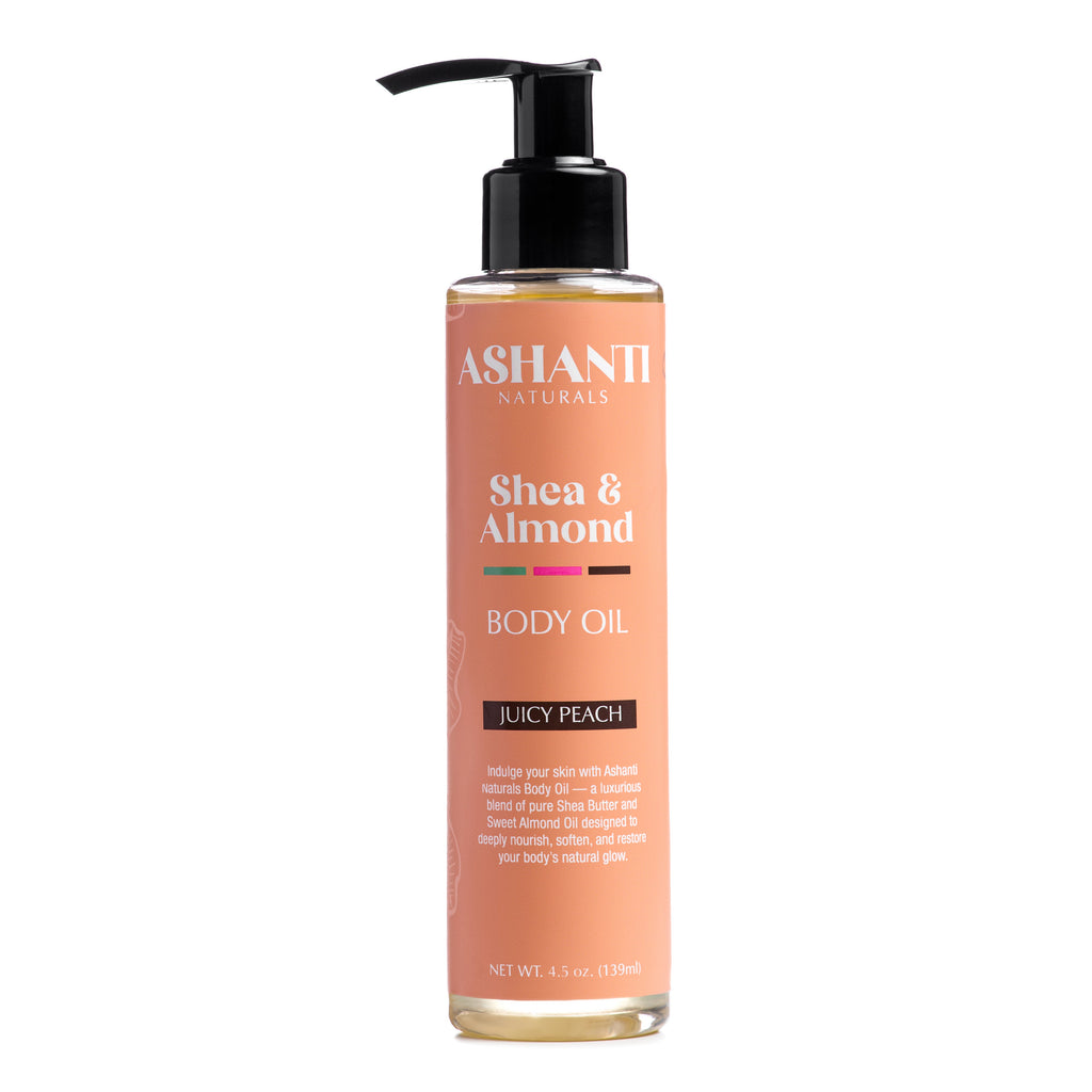 ASHANTI NATURALS Shea & Sweet Almond Body Oil - Juicy Peach