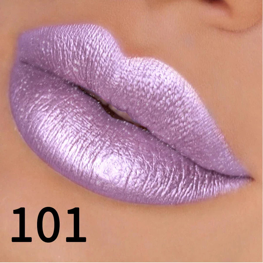 19 colors glitter lipstick hydrating red pink sparkling shine lip color highly pigmented lip tints metallic finish lip makeup