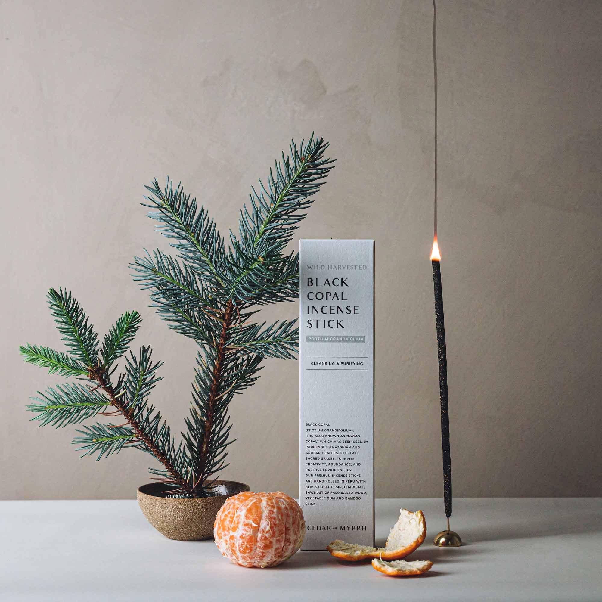 Black Copal Incense Sticks – 7 Hand-Rolled Sticks from Peru