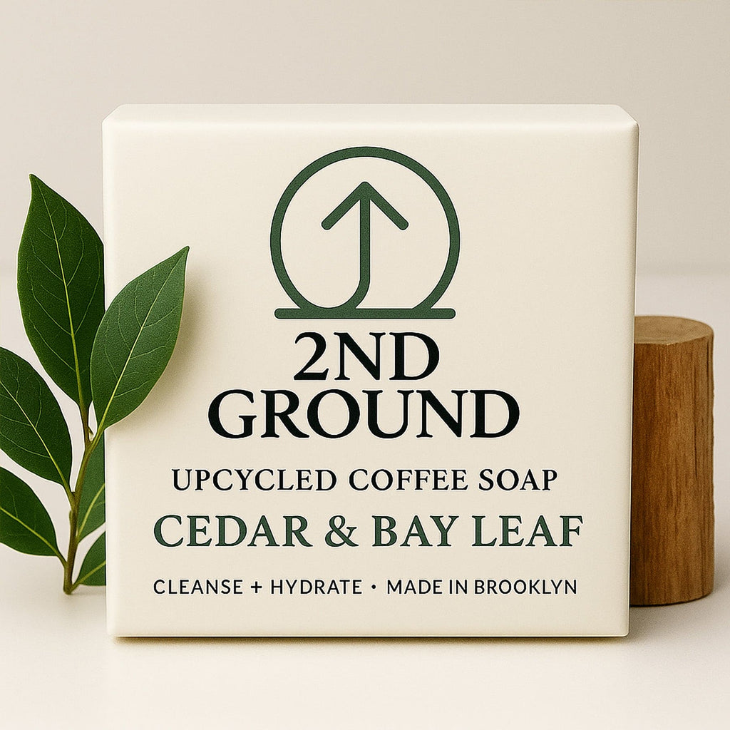 Cedar & Bay Leaf Coffee Soap – Exfoliating, Hydrating, Zero-Waste