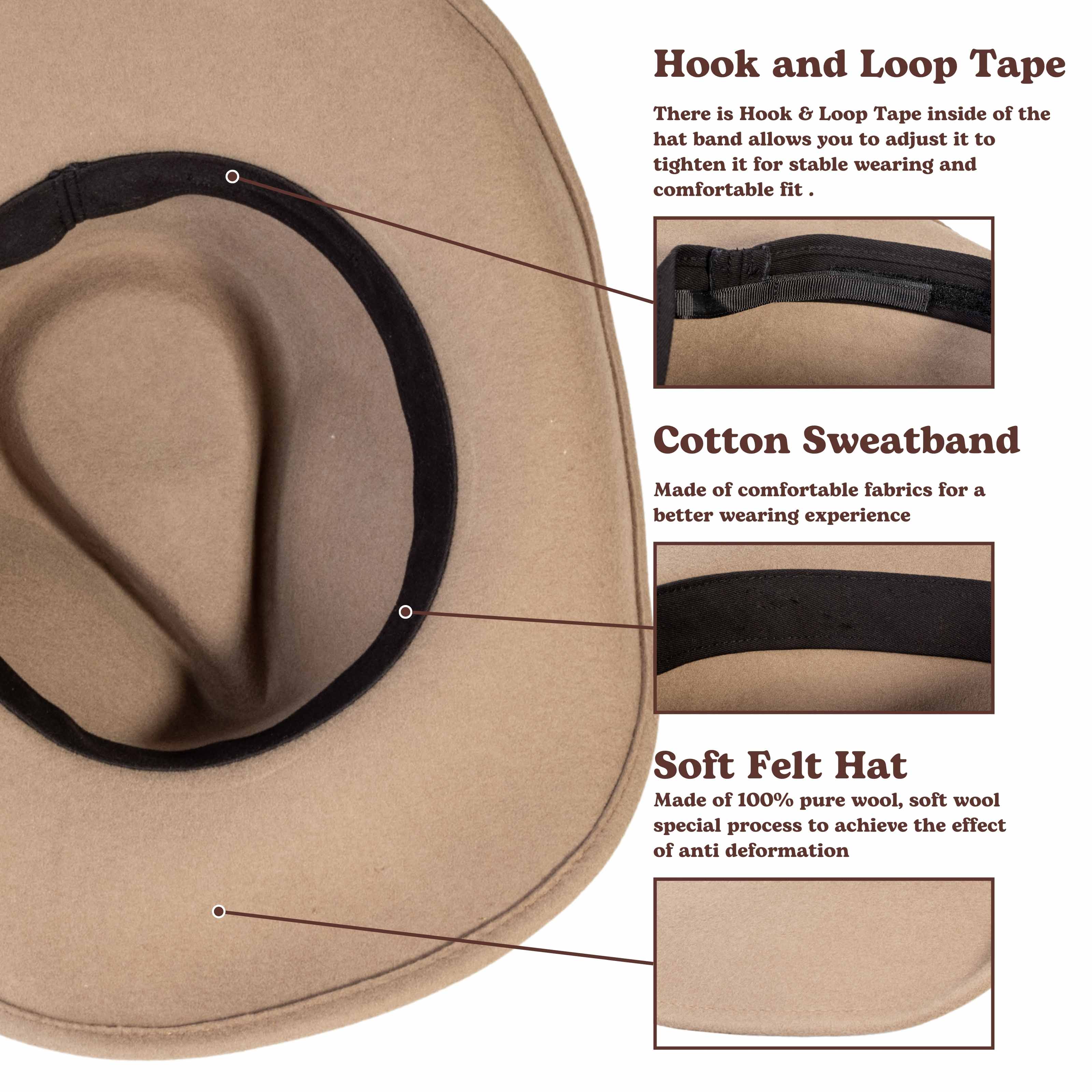 Driftwood Tan Felt Cowboy Hat