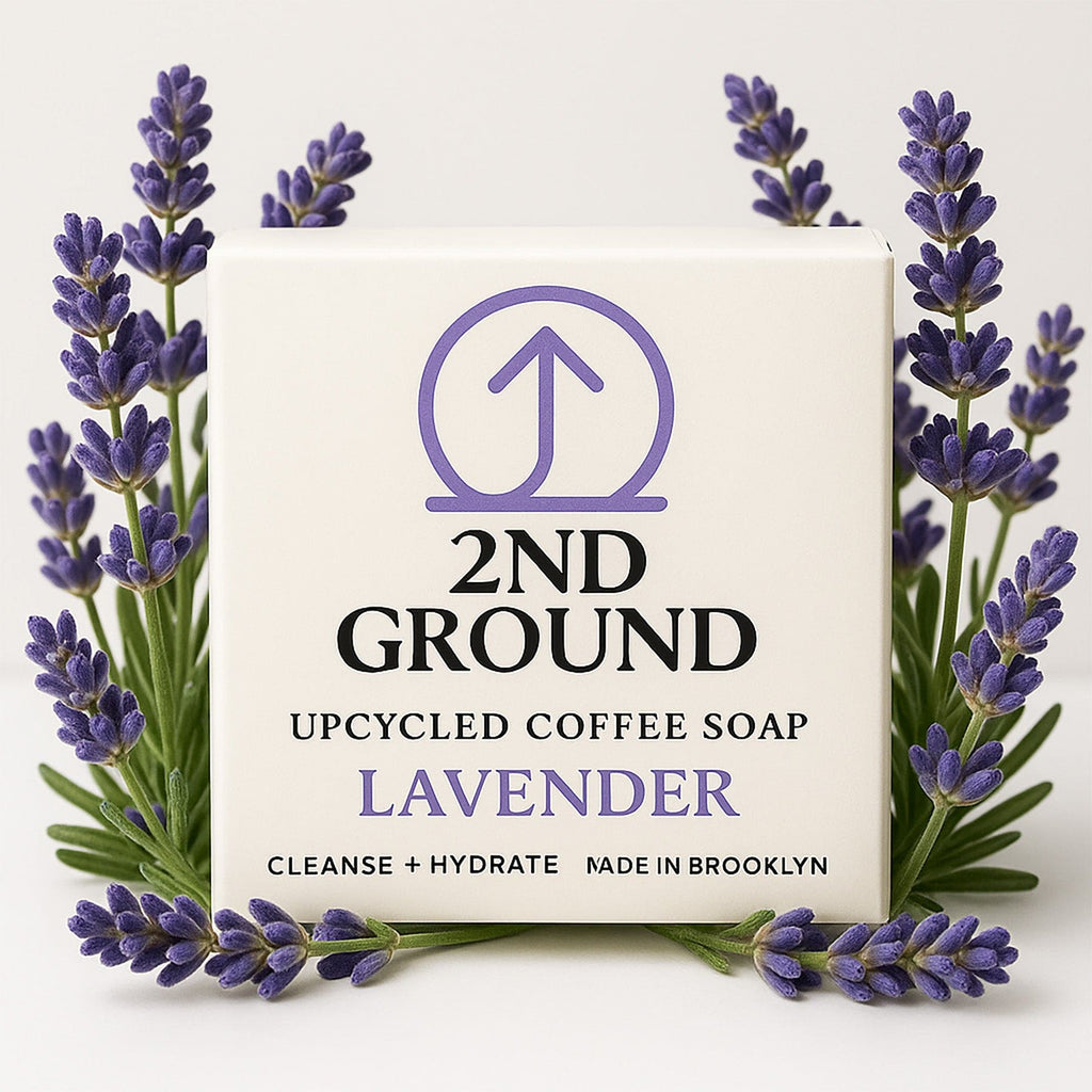 Lavender Upcycled Coffee Soap – Cleanse + Hydrate