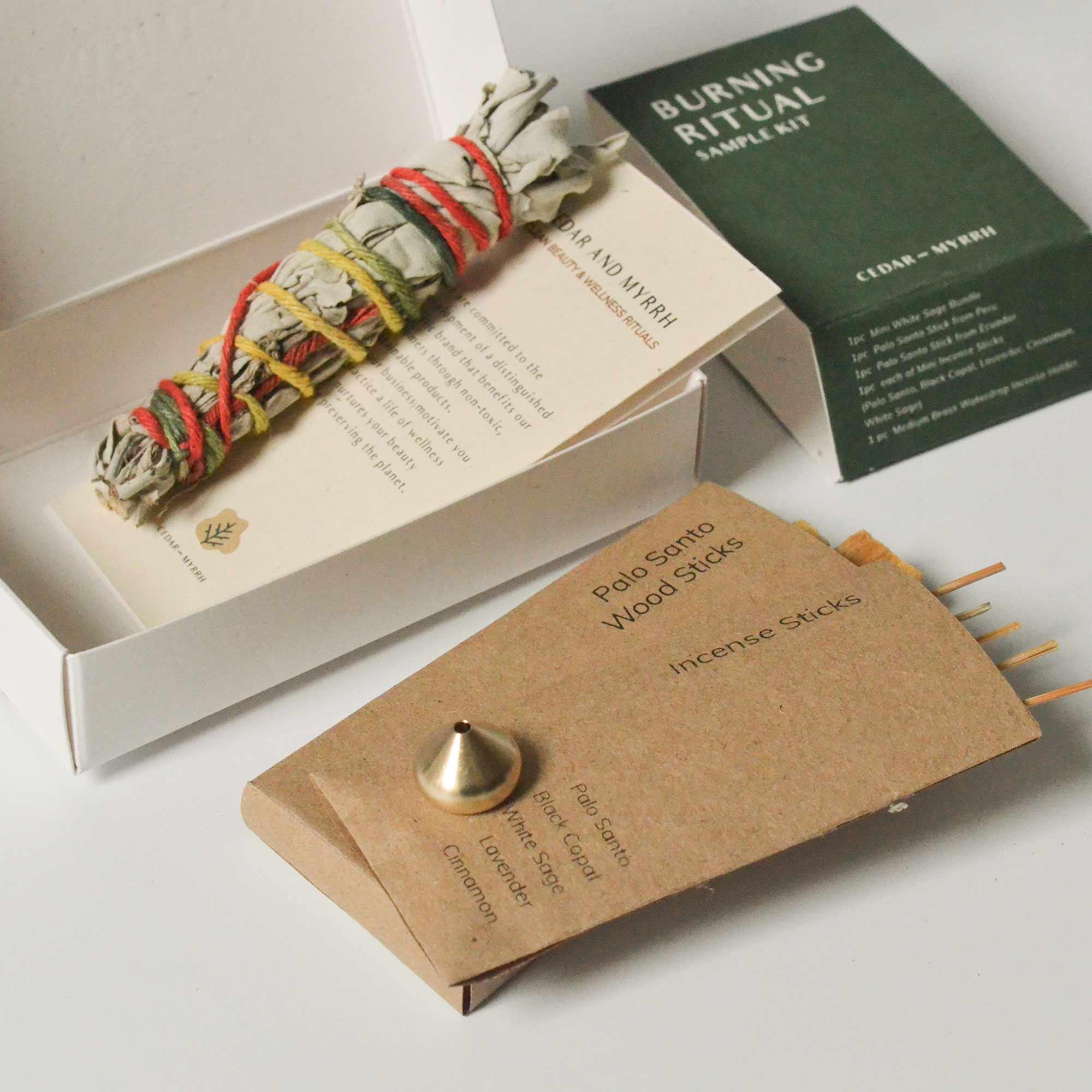Sacred Burning Ritual Kit - Incense, Palo Santo & Sage