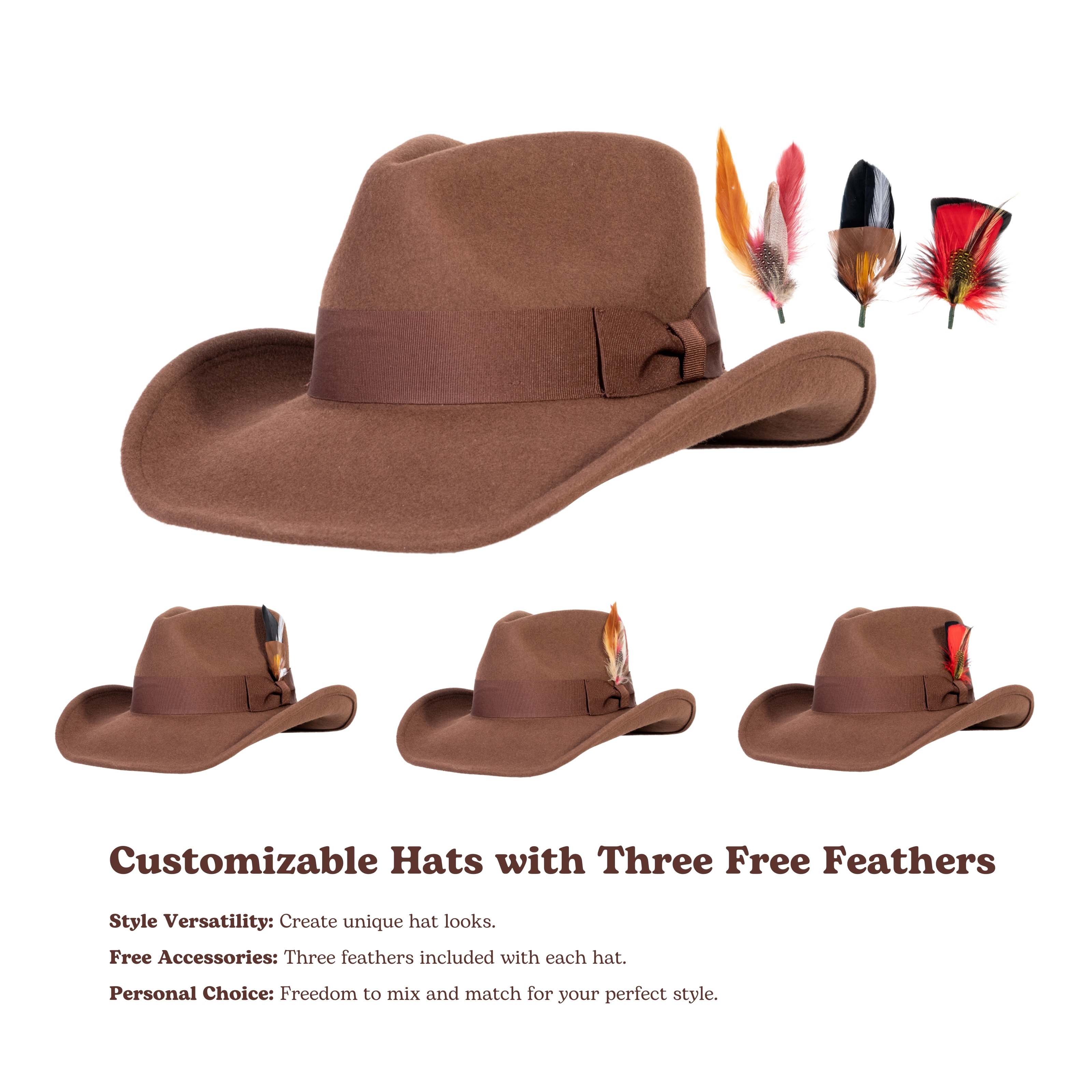 Timber Chestnut Felt Cowboy Hat